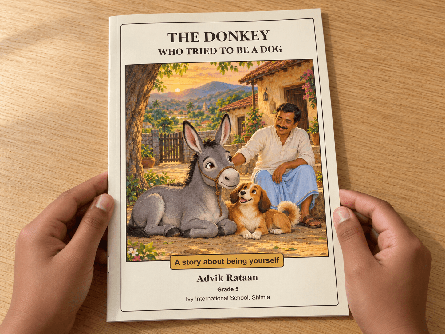 The student’s completed illustrated book